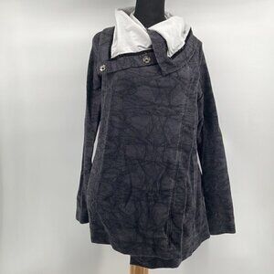 𝅺lululemon Savasana wrap lululemon pattern grey snap closure sz 4